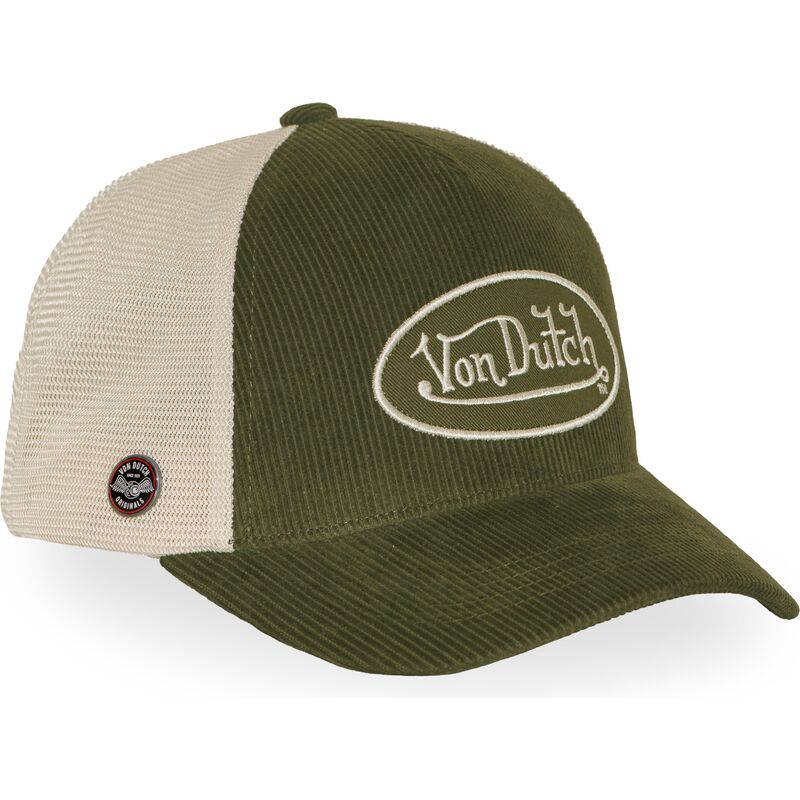 von-dutch-lof-b47-green-and-beige-adjustable-trucker-hat