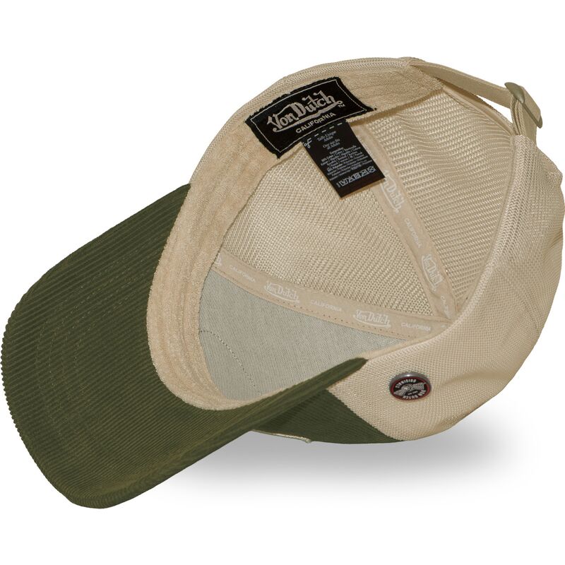 von-dutch-lof-b47-green-and-beige-adjustable-trucker-hat