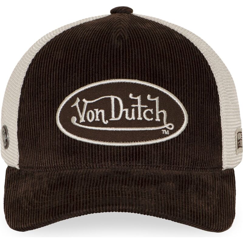 von-dutch-lof-b49-brown-and-beige-adjustable-trucker-hat