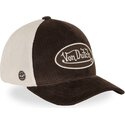 von-dutch-lof-b49-brown-and-beige-adjustable-trucker-hat