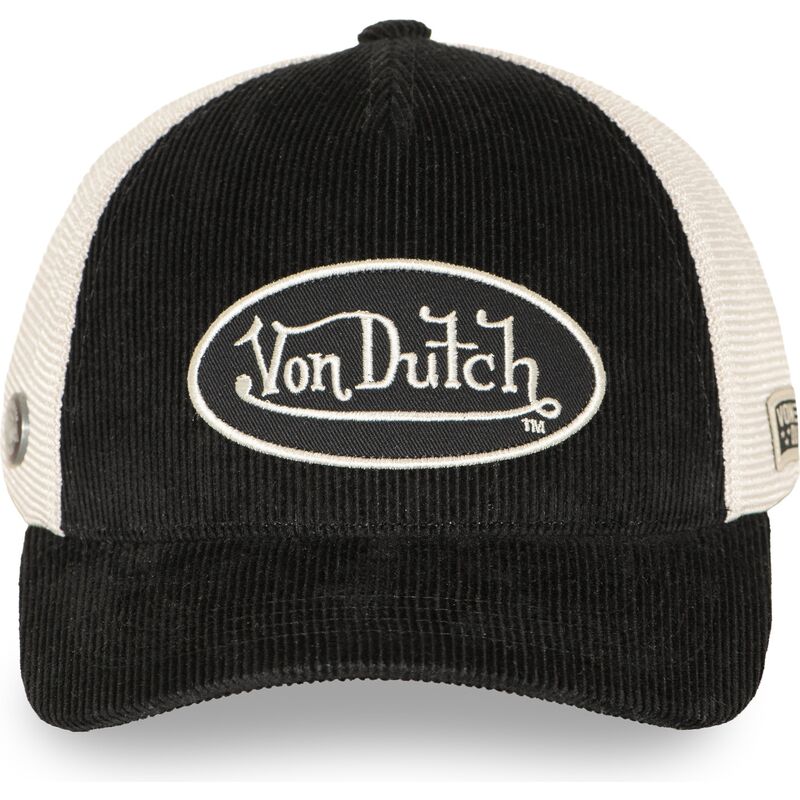 von-dutch-lof-b50-black-and-beige-adjustable-trucker-hat von-dutch-lof-b50-black-and-beige-adjustable-trucker-hat