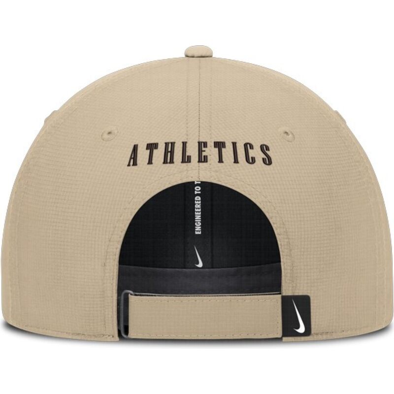 nike-curved-brim-brown-logo-structured-uv-poly-ripstop-oakland-athletics-mlb-beige-adjustable-cap nike-curved-brim-brown-logo-structured-uv-poly-ripstop-oakland-athletics-mlb-beige-adjustable-cap