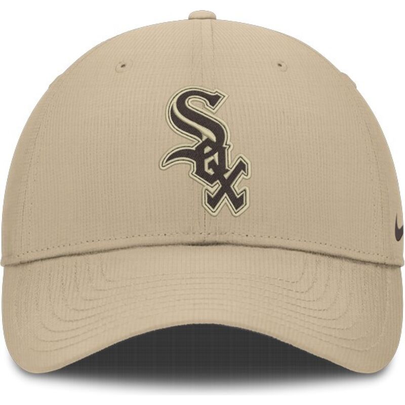 nike-curved-brim-brown-logo-club-structured-uv-poly-ripstop-chicago-white-sox-mlb-beige-adjustable-cap nike-curved-brim-brown-logo-club-structured-uv-poly-ripstop-chicago-white-sox-mlb-beige-adjustable-cap