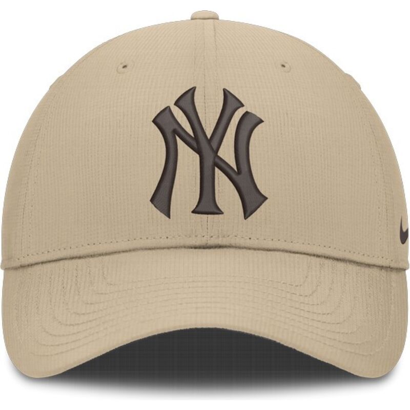 nike-curved-brim-brown-logo-club-structured-uv-poly-ripstop-new-york-yankees-mlb-beige-adjustable-cap nike-curved-brim-brown-logo-club-structured-uv-poly-ripstop-new-york-yankees-mlb-beige-adjustable-cap