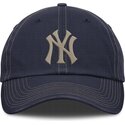 nike-curved-brim-fathers-day-club-unstructured-organic-cotton-new-york-yankees-mlb-navy-blue-adjustable-cap-with-beige-logo