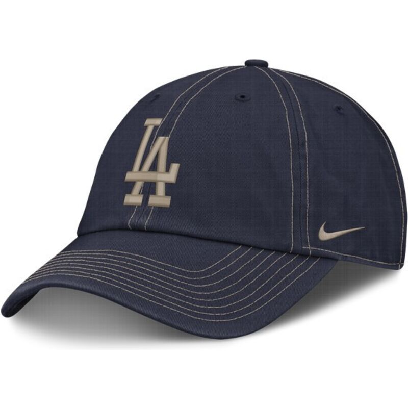 nike-curved-brim-fathers-day-club-unstructured-organic-cotton-los-angeles-dodgers-mlb-navy-blue-adjustable-cap-with-beige-logo nike-curved-brim-fathers-day-club-unstructured-organic-cotton-los-angeles-dodgers-mlb-navy-blue-adjustable-cap-with-beige-logo
