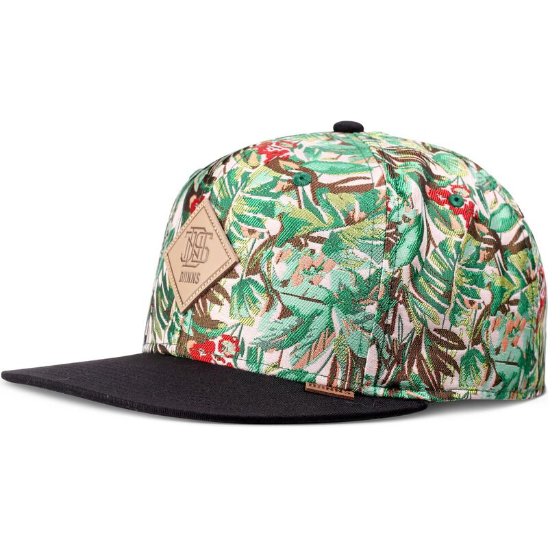 djinns-flat-brim-woven-jungle-green-and-black-snapback-cap djinns-flat-brim-woven-jungle-green-and-black-snapback-cap