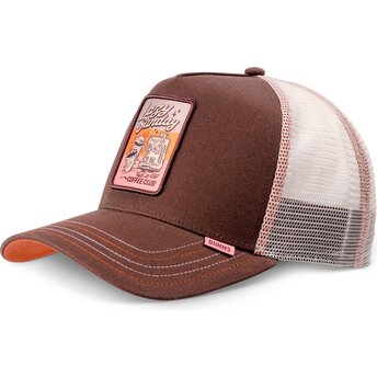 Djinns HFT LSCC Funky Patch Brown and Beige Trucker Hat