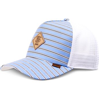 Djinns HFT Business Stripe Blue and White Trucker Hat