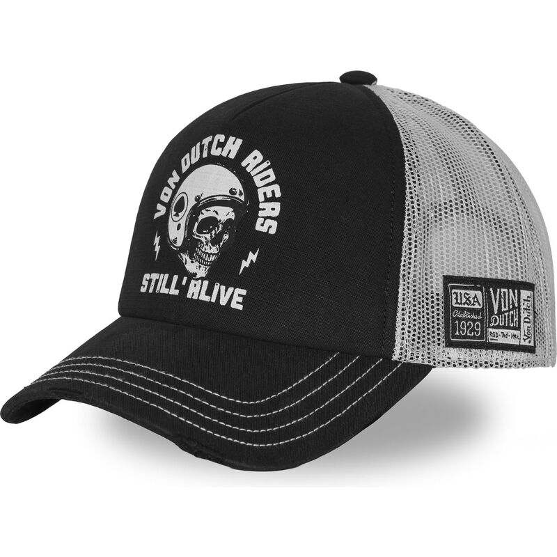 von-dutch-crew38-black-and-white-trucker-hat von-dutch-crew38-black-and-white-trucker-hat
