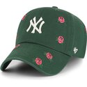 47-brand-curved-brim-clean-up-scatter-new-york-yankees-mlb-green-adjustable-cap