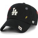 47-brand-curved-brim-clean-up-multi-scatter-los-angeles-dodgers-mlb-black-adjustable-cap