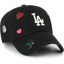 47-brand-curved-brim-clean-up-multi-scatter-los-angeles-dodgers-mlb-black-adjustable-cap