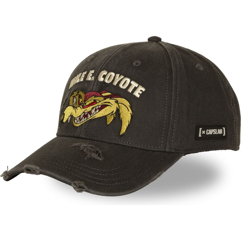capslab-curved-brim-wile-e-coyote-loo14-coy-looney-tunes-black-snapback-cap capslab-curved-brim-wile-e-coyote-loo14-coy-looney-tunes-black-snapback-cap