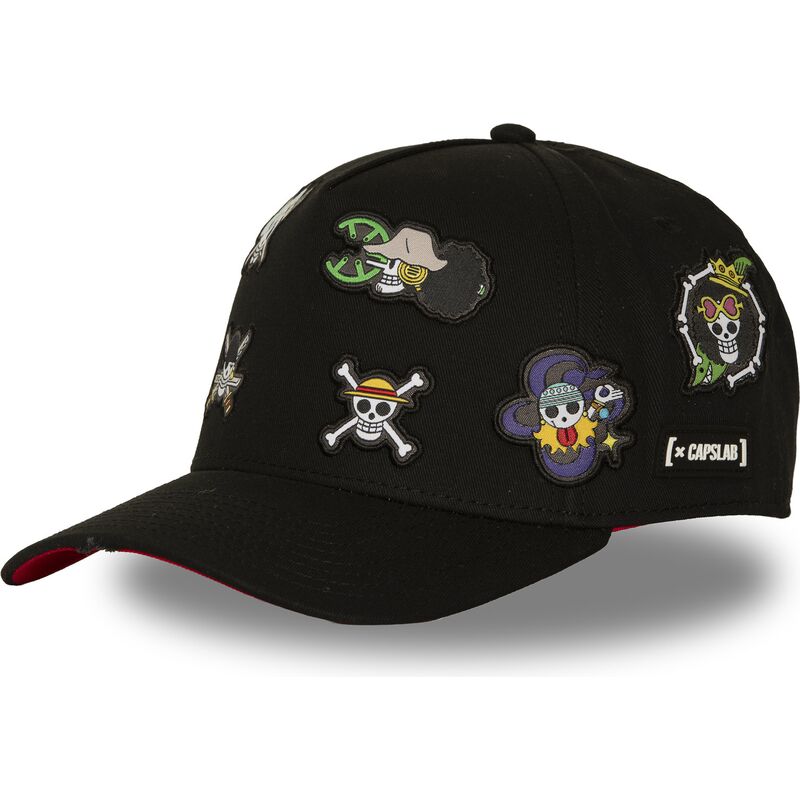 capslab-curved-brim-straw-hat-pirates-op8-fla-one-piece-black-snapback-cap