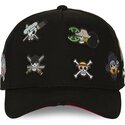 capslab-curved-brim-straw-hat-pirates-op8-fla-one-piece-black-snapback-cap