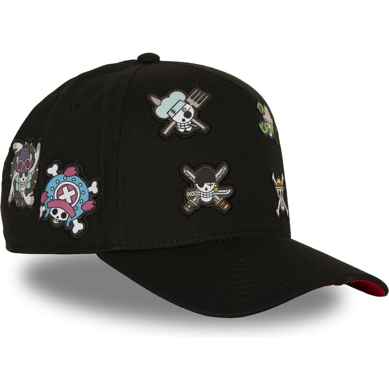 capslab-curved-brim-straw-hat-pirates-op8-fla-one-piece-black-snapback-cap