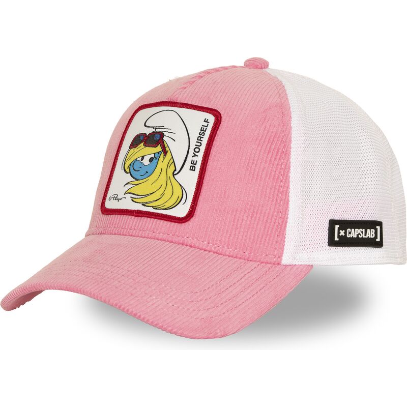 capslab-smurfette-smu3-sof-the-smurfs-pink-and-white-trucker-hat capslab-smurfette-smu3-sof-the-smurfs-pink-and-white-trucker-hat
