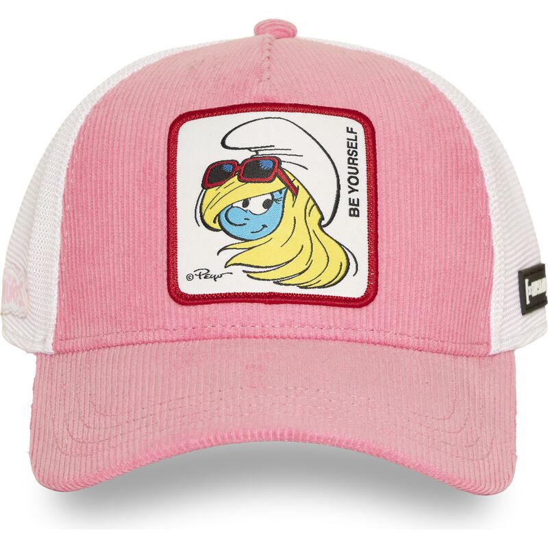 capslab-smurfette-smu3-sof-the-smurfs-pink-and-white-trucker-hat capslab-smurfette-smu3-sof-the-smurfs-pink-and-white-trucker-hat