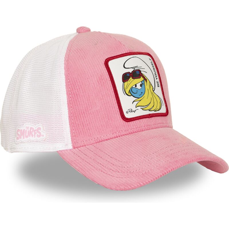 capslab-smurfette-smu3-sof-the-smurfs-pink-and-white-trucker-hat capslab-smurfette-smu3-sof-the-smurfs-pink-and-white-trucker-hat