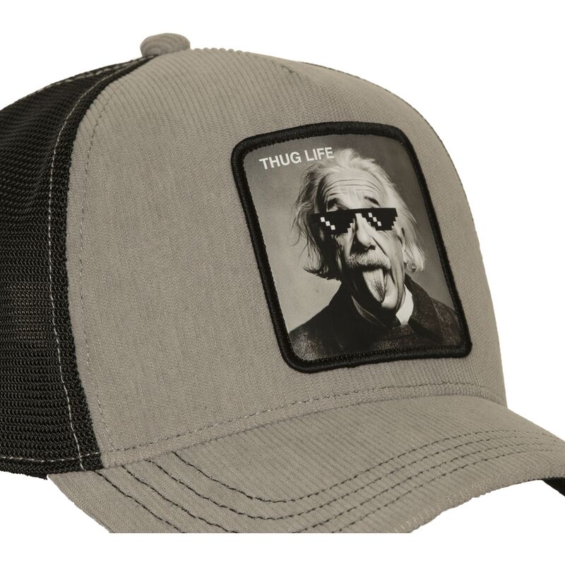 capslab-albert-einstein-thug-life-art1-thug-famous-grey-and-black-trucker-hat capslab-albert-einstein-thug-life-art1-thug-famous-grey-and-black-trucker-hat