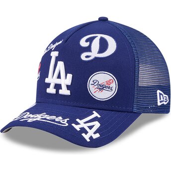 New Era 9FORTY M-Crown A Frame All Over Los Angeles Dodgers MLB Blue Trucker Hat