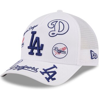 New Era 9FORTY M-Crown A Frame All Over Los Angeles Dodgers MLB White Trucker Hat