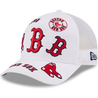 New Era 9FORTY M-Crown A Frame All Over Boston Red Sox MLB White Trucker Hat