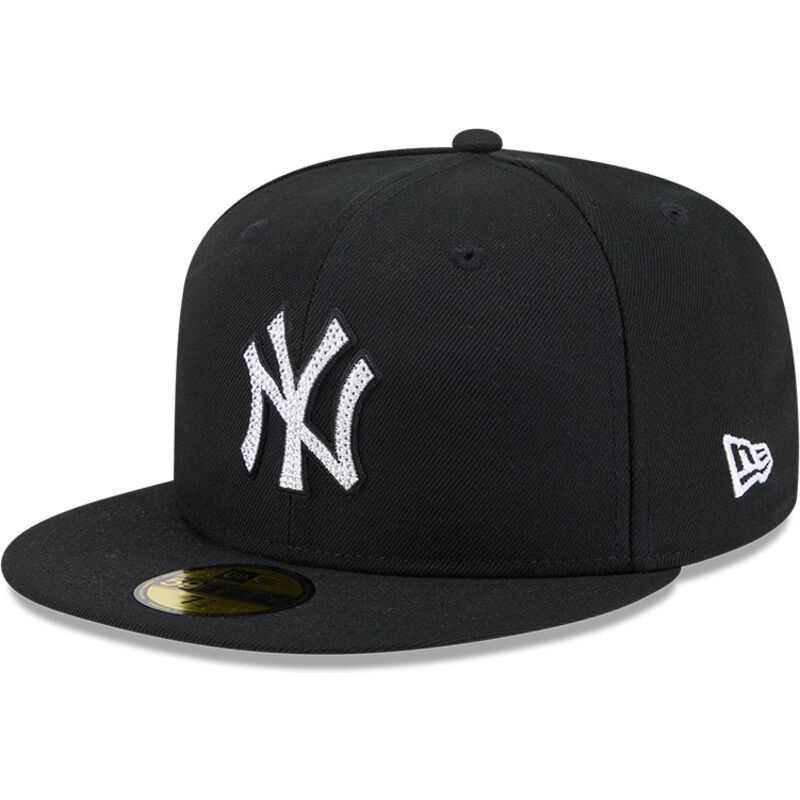 new-era-flat-brim-59fifty-rhinestone-badge-new-york-yankees-mlb-black-fitted-cap