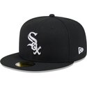 new-era-flat-brim-59fifty-rhinestone-badge-chicago-white-sox-mlb-black-fitted-cap
