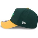 new-era-curved-brim-9forty-a-frame-na-lifestyle-f1-oakland-athletics-mlb-green-and-yellow-snapback-cap