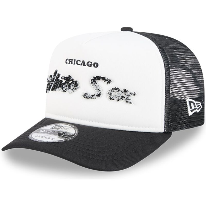 new-era-9fifty-a-frame-na-lifestyle-f1-chicago-white-sox-mlb-black-and-white-trucker-hat
