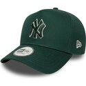 new-era-curved-brim-green-logo-e-frame-team-outline-new-york-yankees-mlb-green-snapback-cap