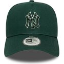 new-era-curved-brim-green-logo-e-frame-team-outline-new-york-yankees-mlb-green-snapback-cap