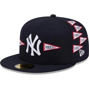 New Era Flat Brim 59FIFTY Spike Lee Flags New York Yankees MLB Navy Blue Fitted Cap