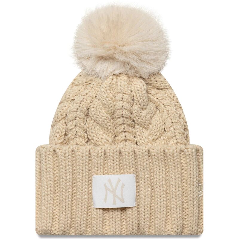 new-era-youth-cable-new-york-yankees-mlb-beige-beanie-with-pompom new-era-youth-cable-new-york-yankees-mlb-beige-beanie-with-pompom