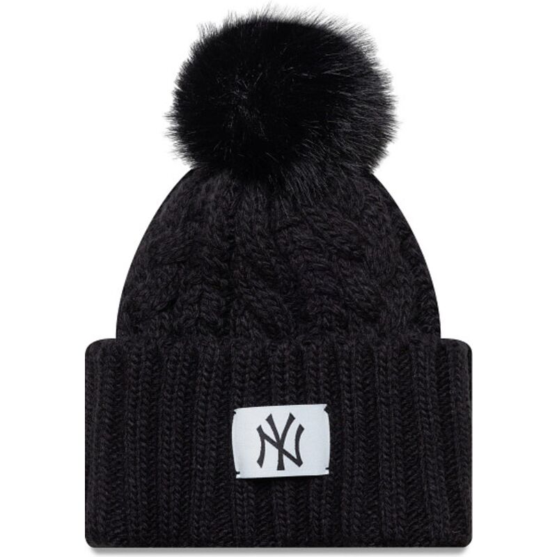 new-era-youth-cable-new-york-yankees-mlb-black-beanie-with-pompom