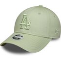 new-era-curved-brim-women-green-logo-9forty-league-essential-los-angeles-dodgers-mlb-green-adjustable-cap