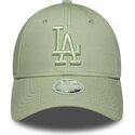 new-era-curved-brim-women-green-logo-9forty-league-essential-los-angeles-dodgers-mlb-green-adjustable-cap