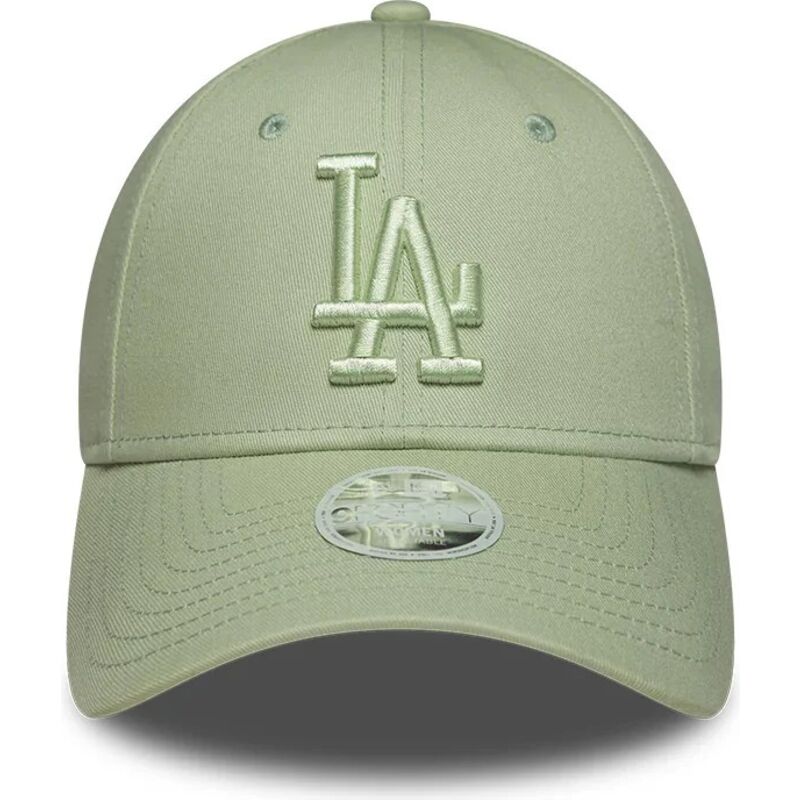 new-era-curved-brim-women-green-logo-9forty-league-essential-los-angeles-dodgers-mlb-green-adjustable-cap