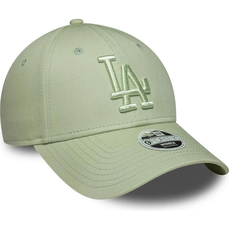 new-era-curved-brim-women-green-logo-9forty-league-essential-los-angeles-dodgers-mlb-green-adjustable-cap