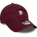 new-era-curved-brim-9twenty-mini-logo-detroit-tigers-mlb-maroon-adjustable-cap