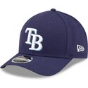 new-era-curved-brim-9forty-m-crown-player-replica-tampa-bay-rays-mlb-navy-blue-snapback-cap