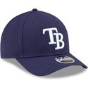 new-era-curved-brim-9forty-m-crown-player-replica-tampa-bay-rays-mlb-navy-blue-snapback-cap