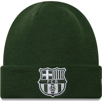 New Era White Logo Seasonal Cuff FC Barcelona LALIGA Green Beanie