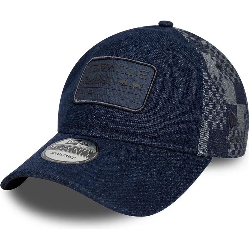 new-era-curved-brim-9twenty-patterned-denim-red-bull-racing-formula-1-navy-blue-adjustable-cap