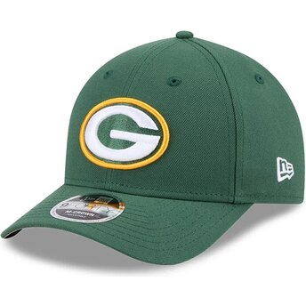 New Era Curved Brim 9FORTY M-Crown Team Green Bay Packers NFL Green Snapback Cap