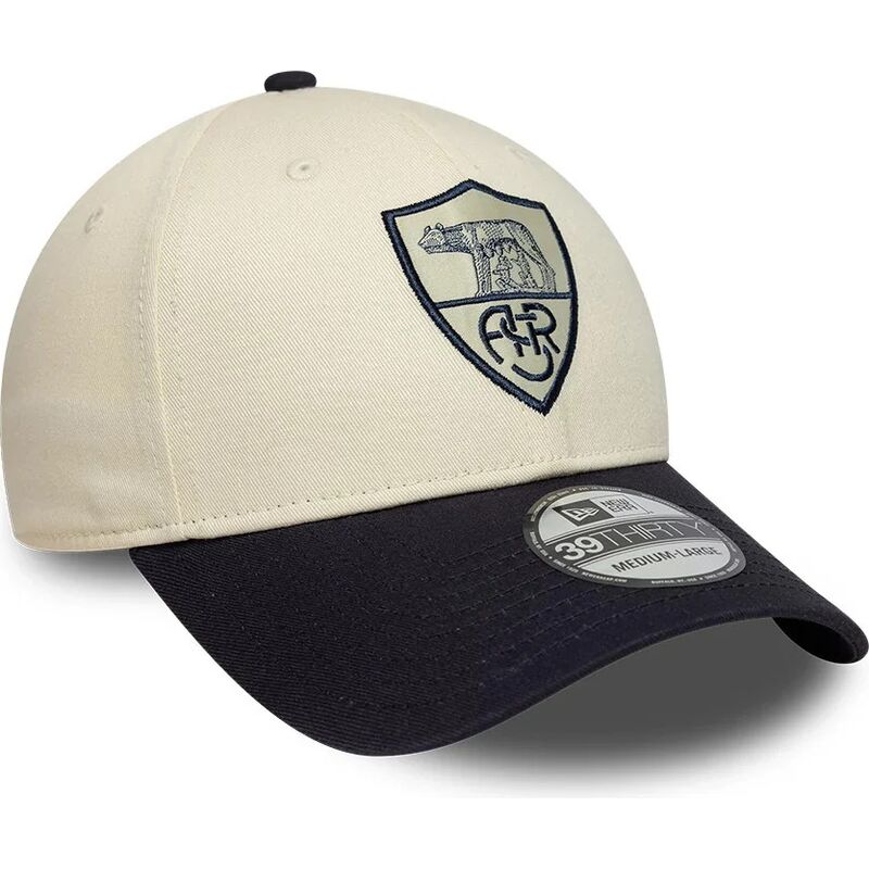 new-era-curved-brim-39thirty-seasonal-associazione-sportiva-roma-serie-a-beige-and-navy-blue-fitted-cap