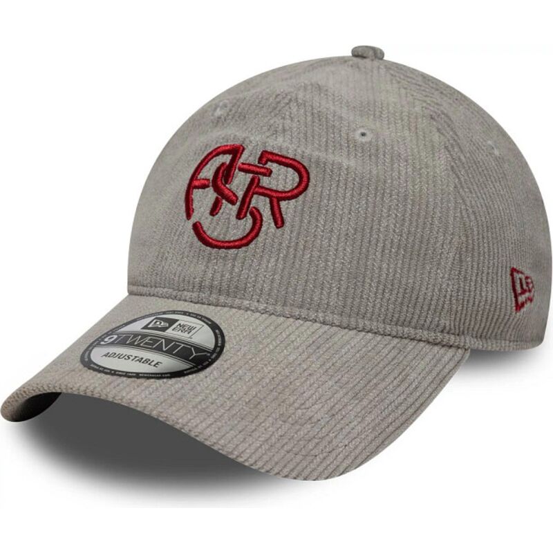 new-era-curved-brim-red-logo-9twenty-fleck-cord-associazione-sportiva-roma-serie-a-grey-adjustable-cap