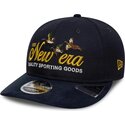 new-era-curved-brim-9fifty-retro-crown-suede-navy-blue-adjustable-cap